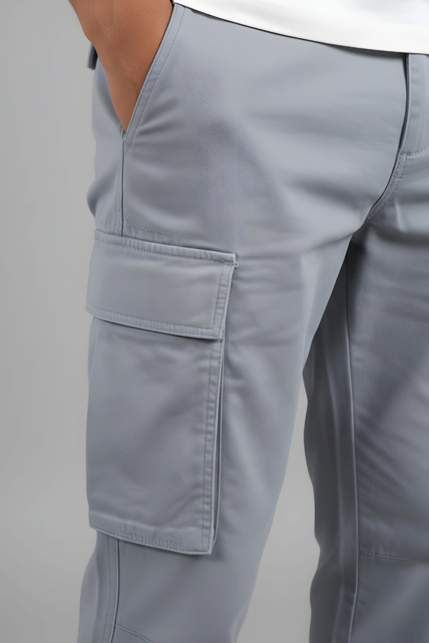Men's Solid Cargo Pants – Premium Fabric