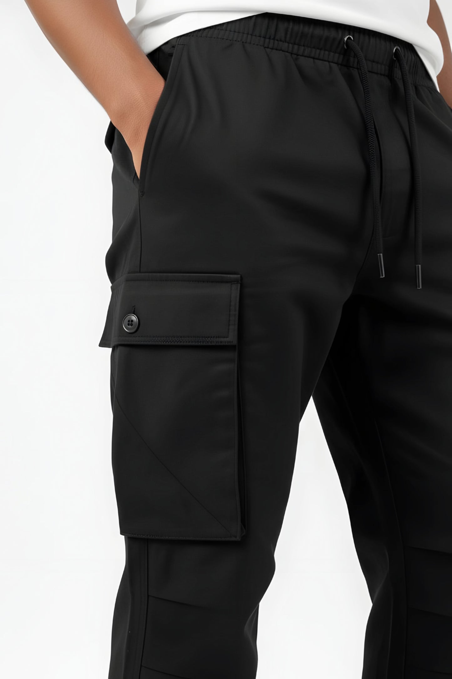 Men's Solid Cargo Pants