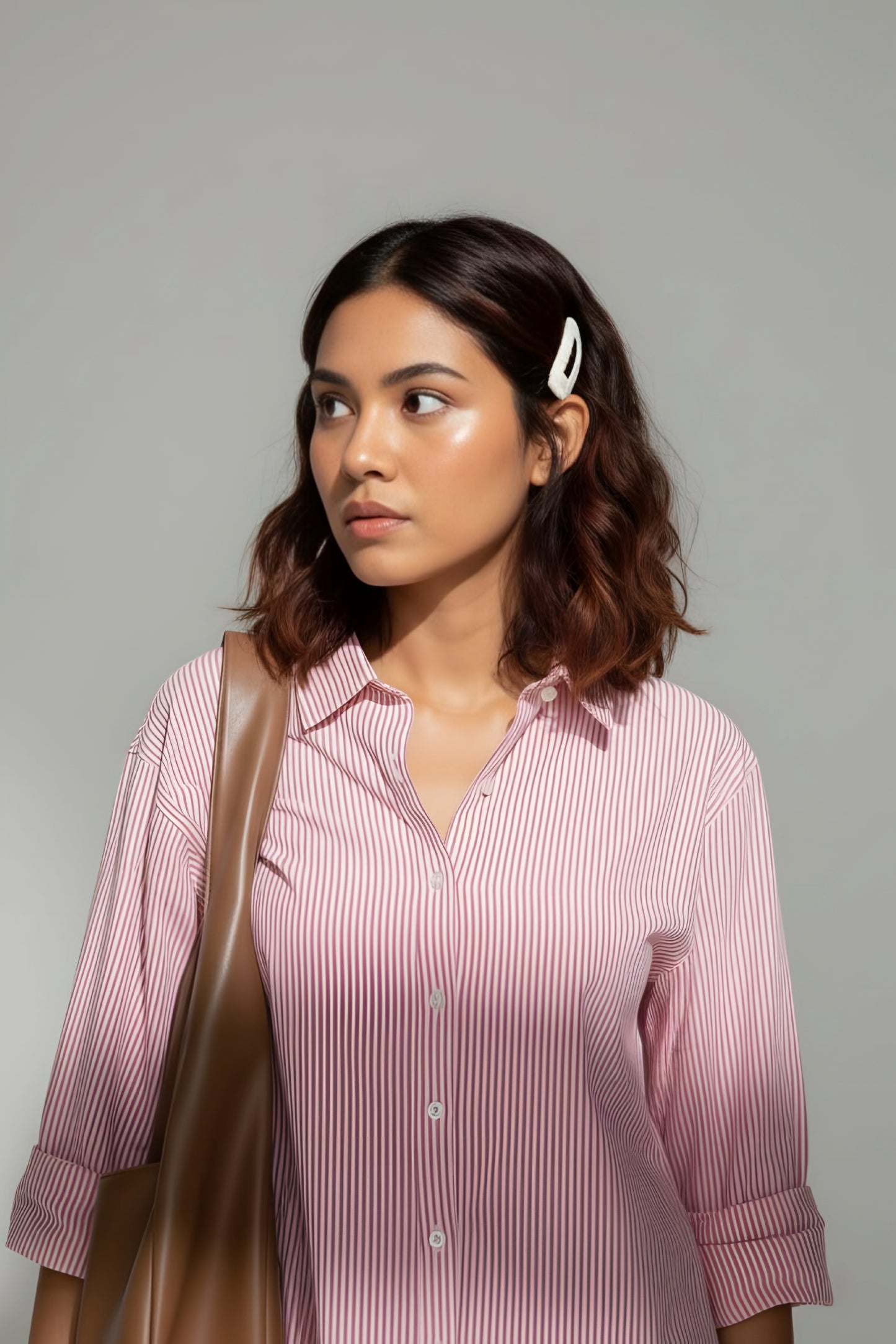Korean Fit Blue & Pink Striped Shirts