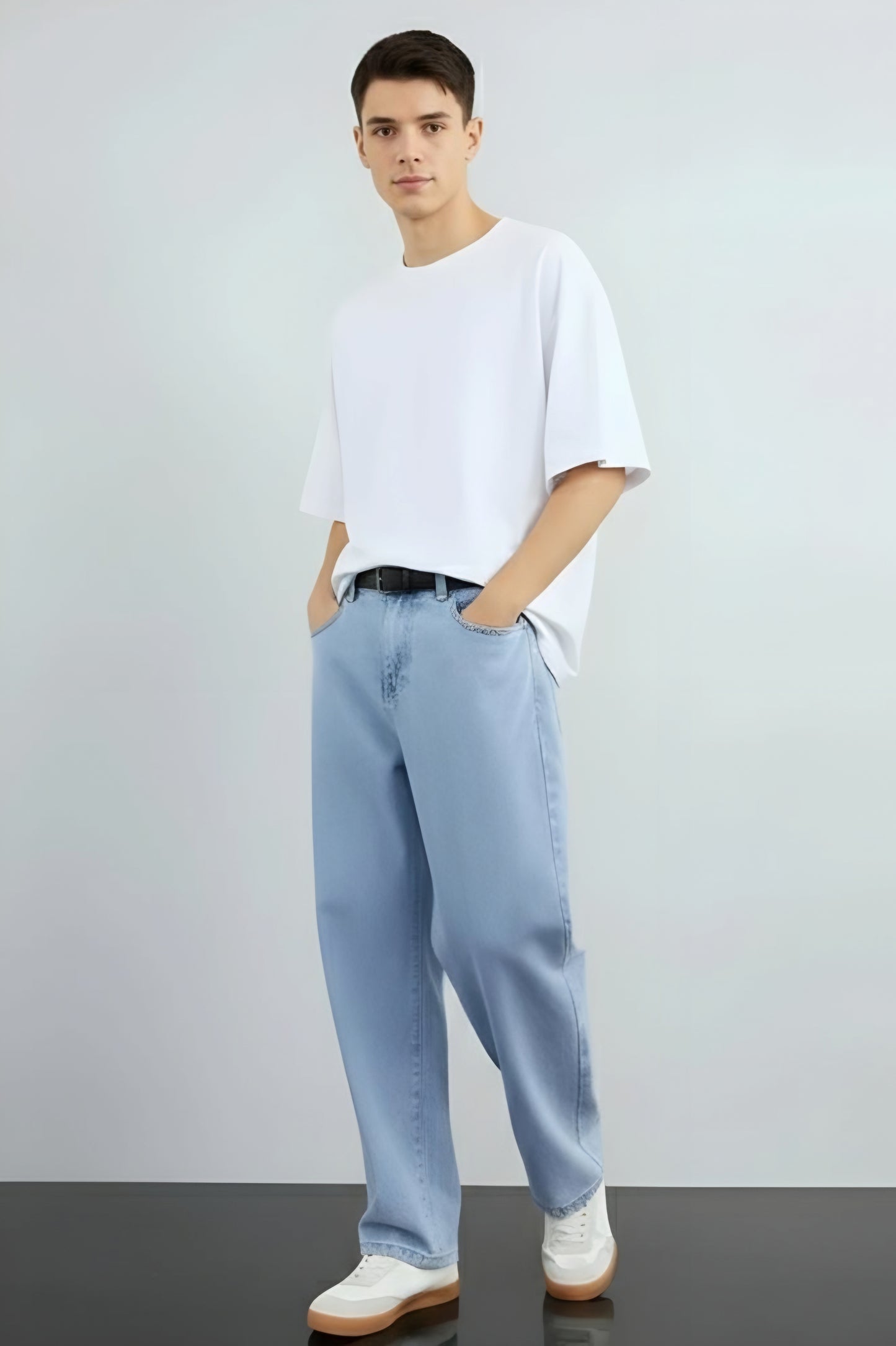 Mens Blue Straight fit Jeans
