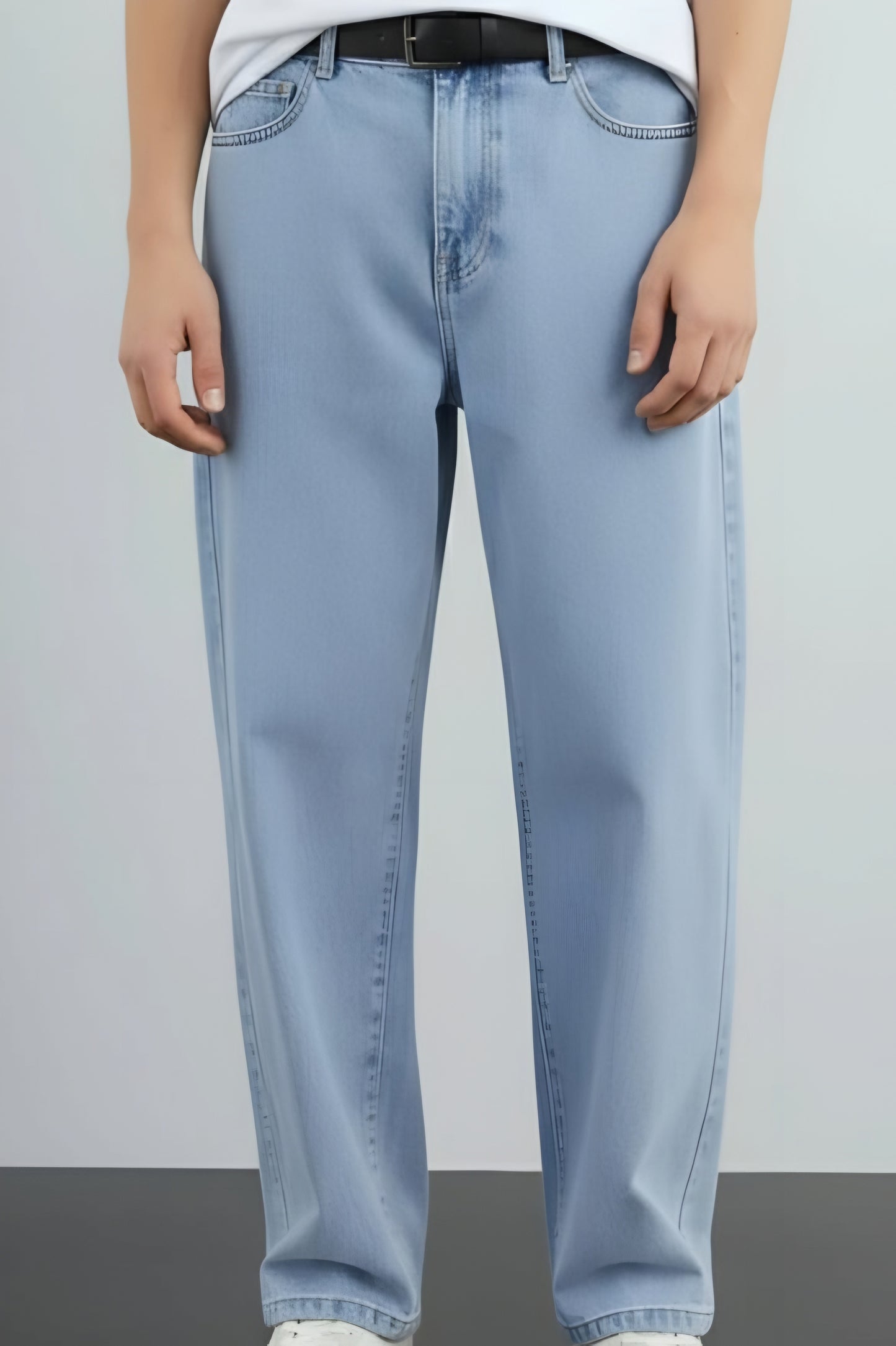 Mens Blue Straight fit Jeans