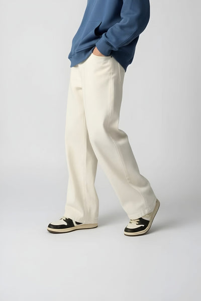 Mens Baggy Beige Jeans