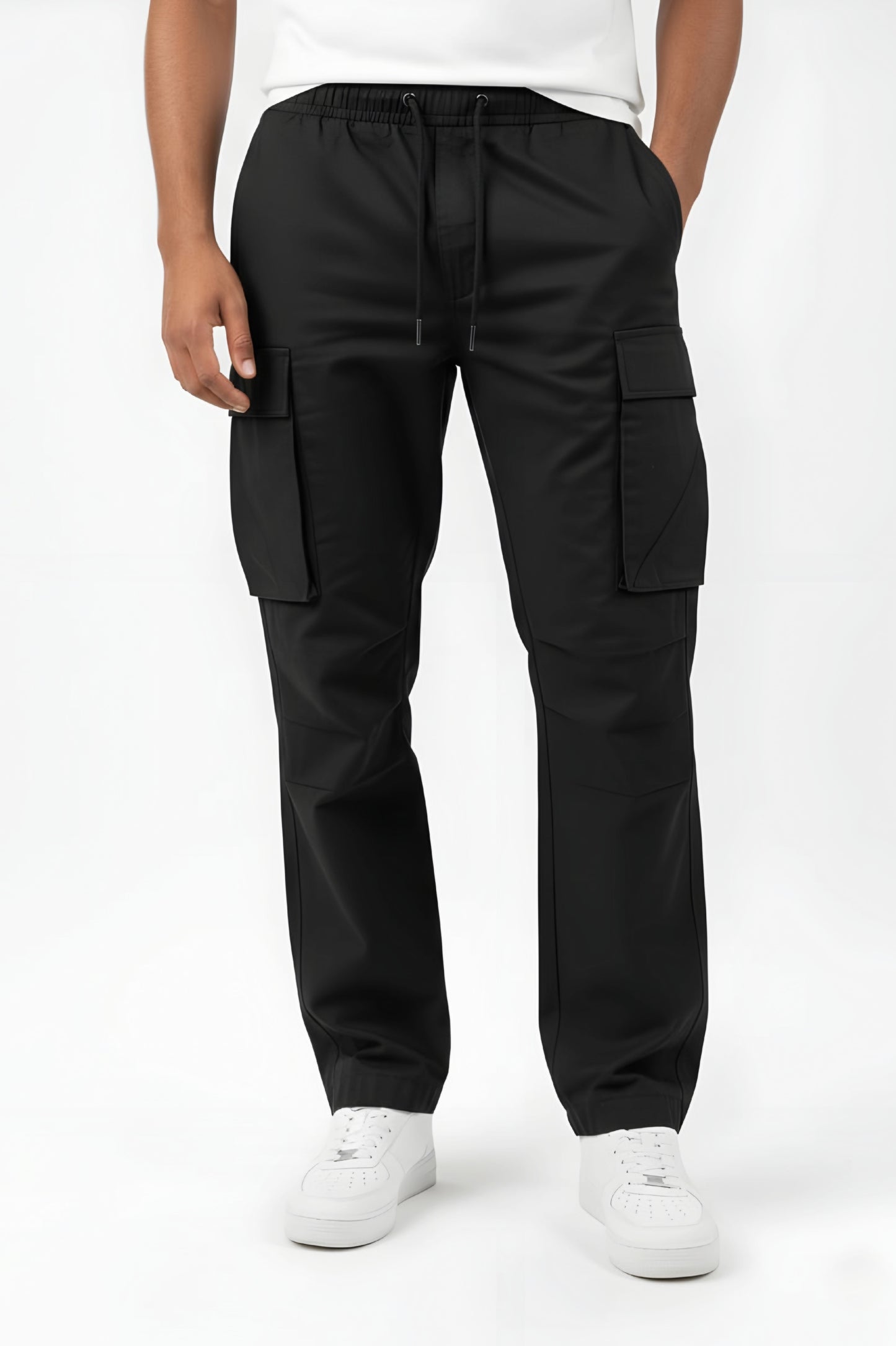 Men's Solid Cargo Pants