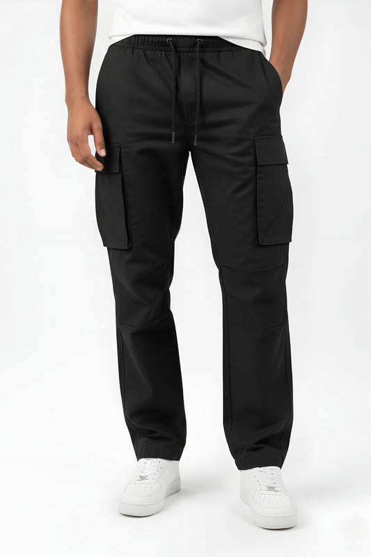 Men's Solid Cargo Pants
