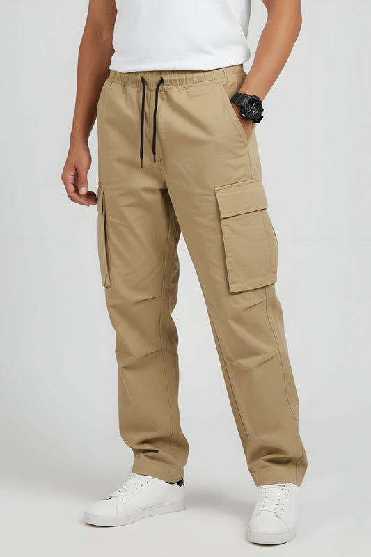 Men's Solid Cargo Pants – Premium Fabric
