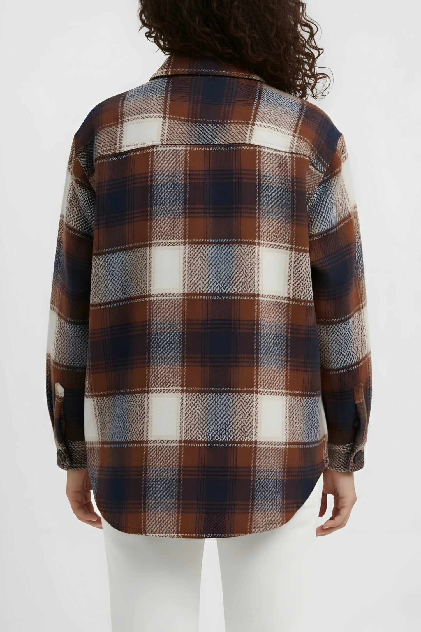 Checkered Elegance Winter Shirt for Women