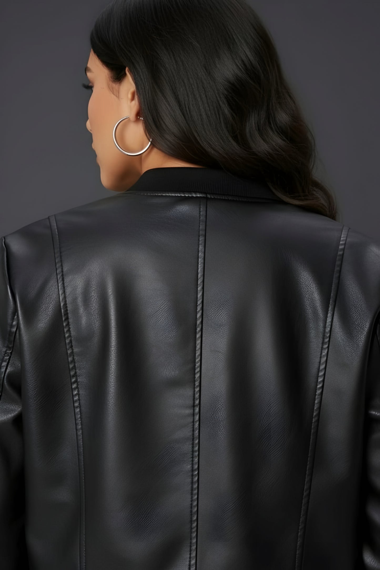 Crop Leather Jacket For Women