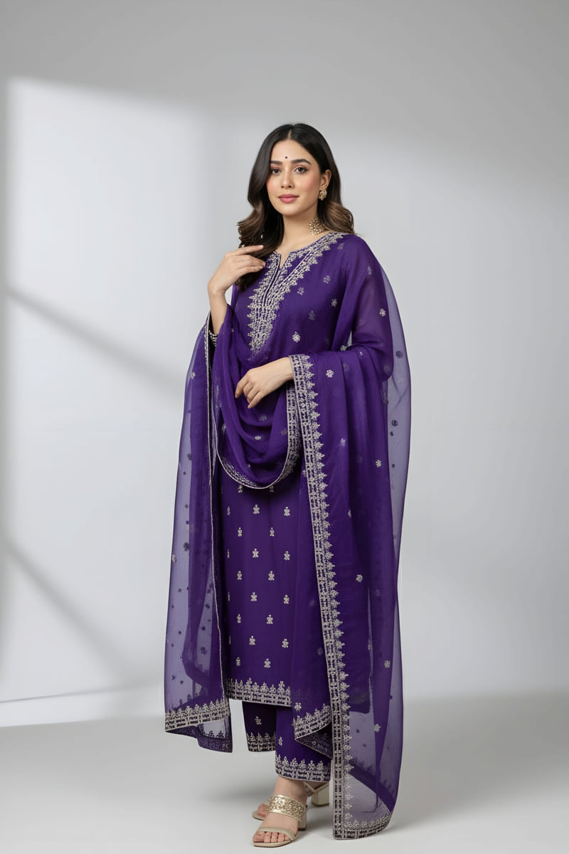 cottan jari silk kurti set