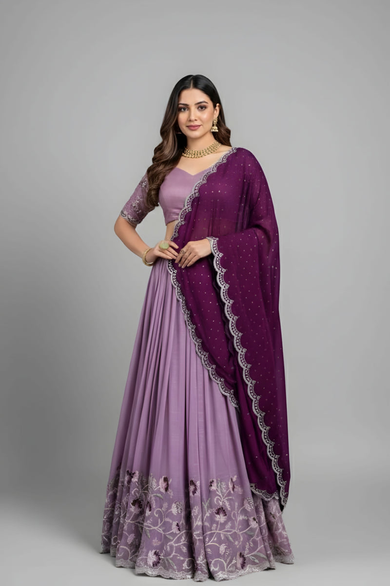 Embroidery Lehengha Choli Dupatta