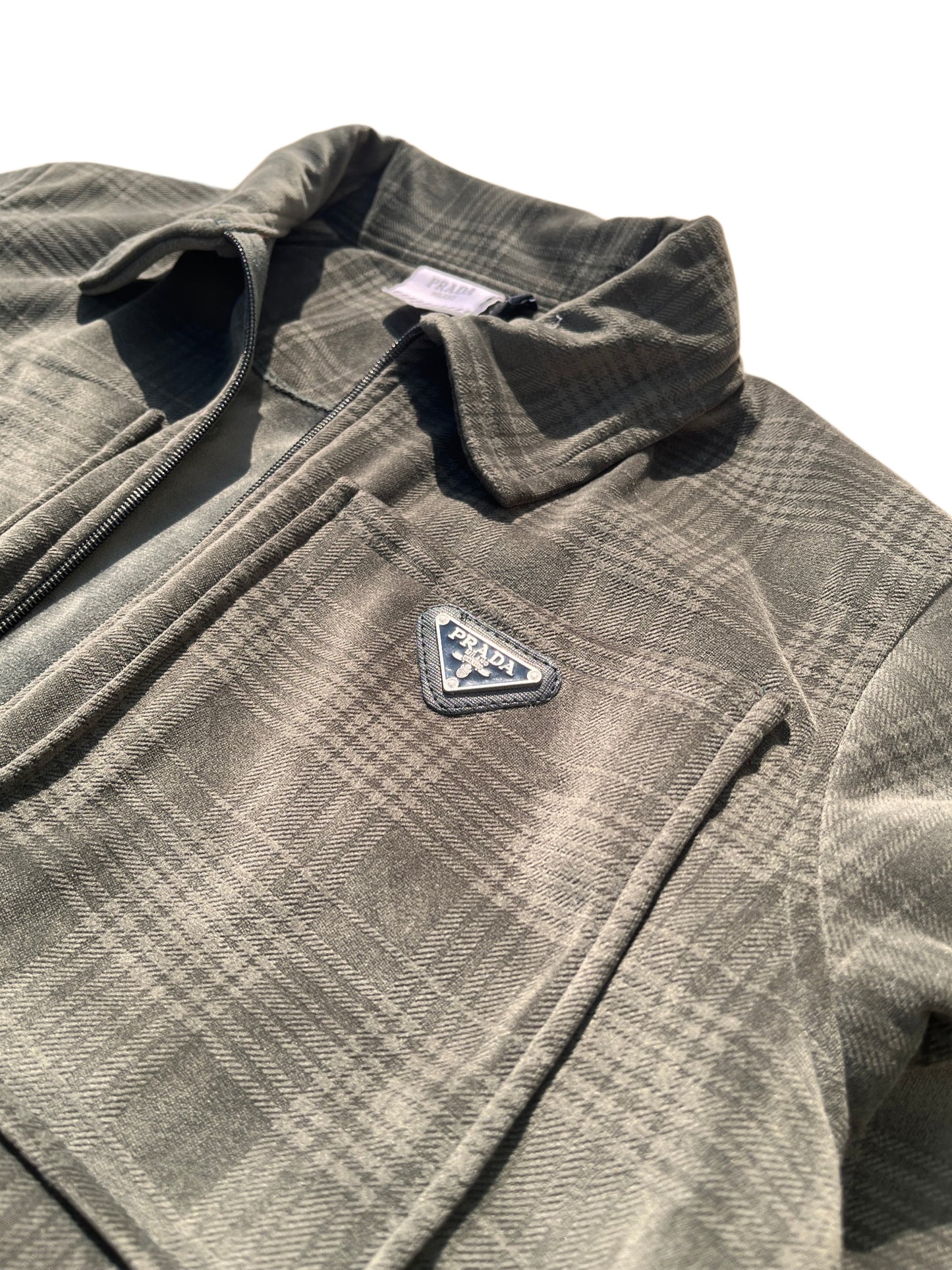 The 'Aura' Earth-Toned Check Shacket | Civoraa X Prada